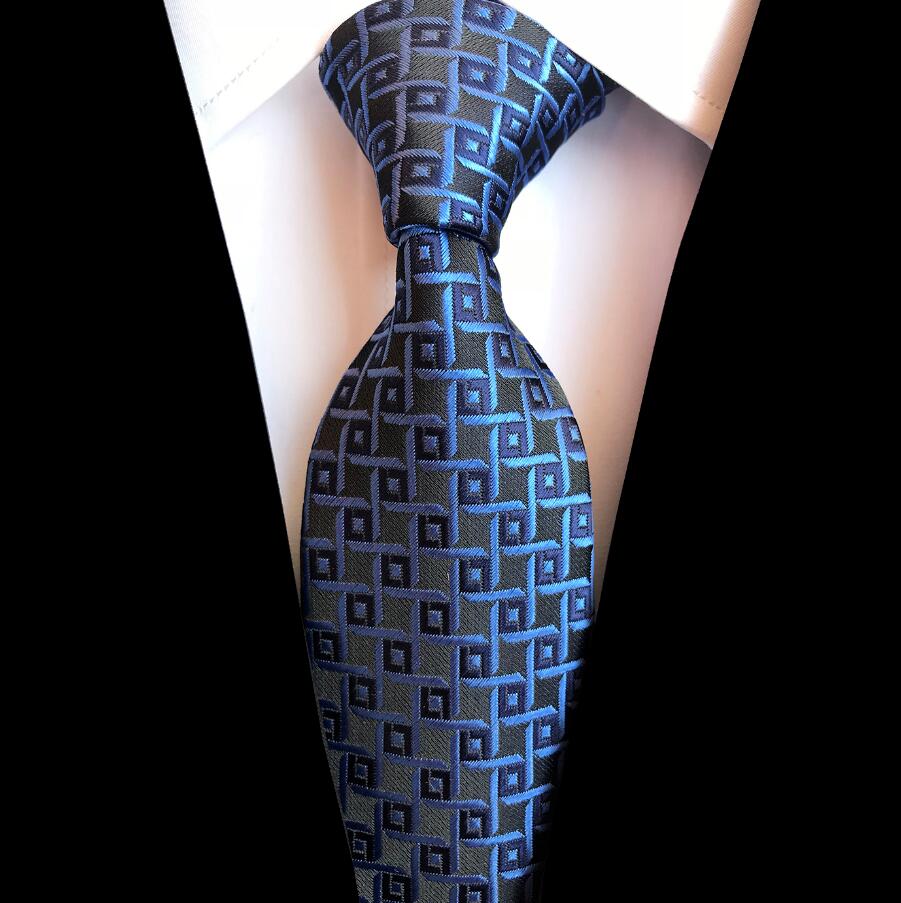 GUSLESON Neue Jacquard Woven Silk Krawatte für Männer Business Gravatas Normalen Plaid Krawatte Anzug Hochzeit Krawatten Kleidung Zubehör: 03