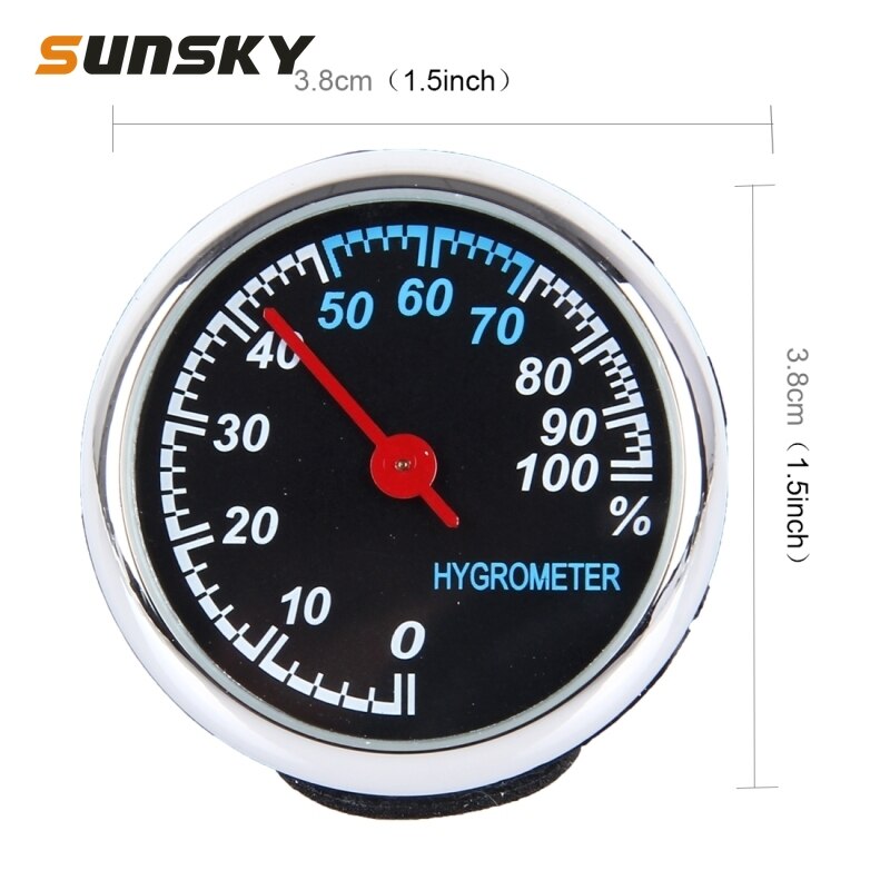Auto Thermometer Hygrometer Quartz Klok Voor Dashboard Ornament Abs Case Hoge En Lage Temperatuur Weerstand Auto Klok
