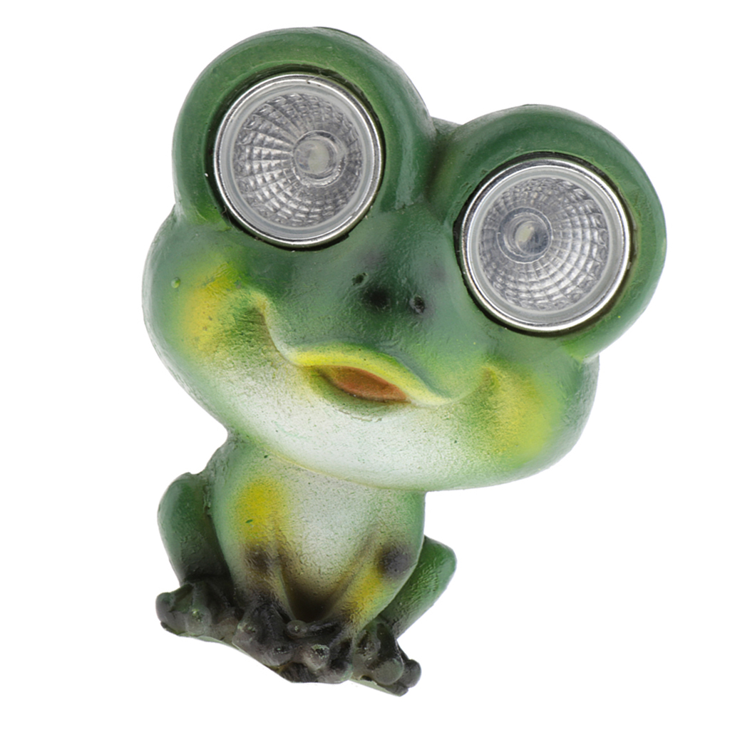 Statues de grenouille verte | À énergie solaire, éclairage d'accent, décoration de jardin, pour extérieur, éclairage solaire
