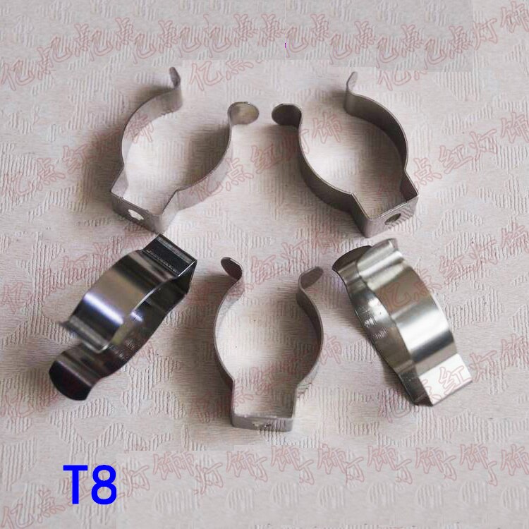 T4 T5 T8 Stainless steel material, Fluorescent Tube Clip Holders, Tube Holder LED Tube Lamp Bases Bracket U Clips Easy Install