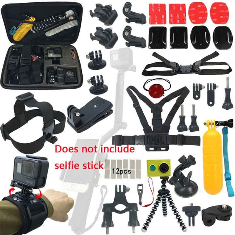 Juego de accesorios para cámara de acción, Kit para GoPro hero 8 7 6 5 Session SJCAM EKEN Xiaomi Yi 4k AKASO, accesorio de montaje con palo para trípode: TZ-C