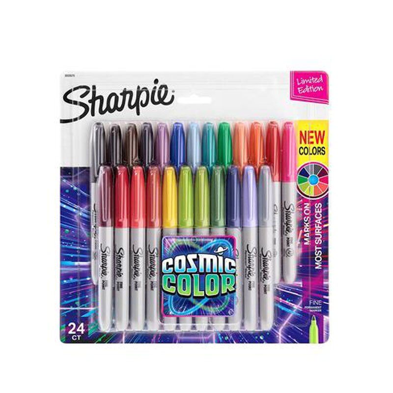 Sharpie Marker Pen Set 12/24 Gekleurde Art Marker Milieuvriendelijke Fijne Punt Permanente Olie Marker Pennen Gekleurde Kantoorbenodigdheden: 24colors