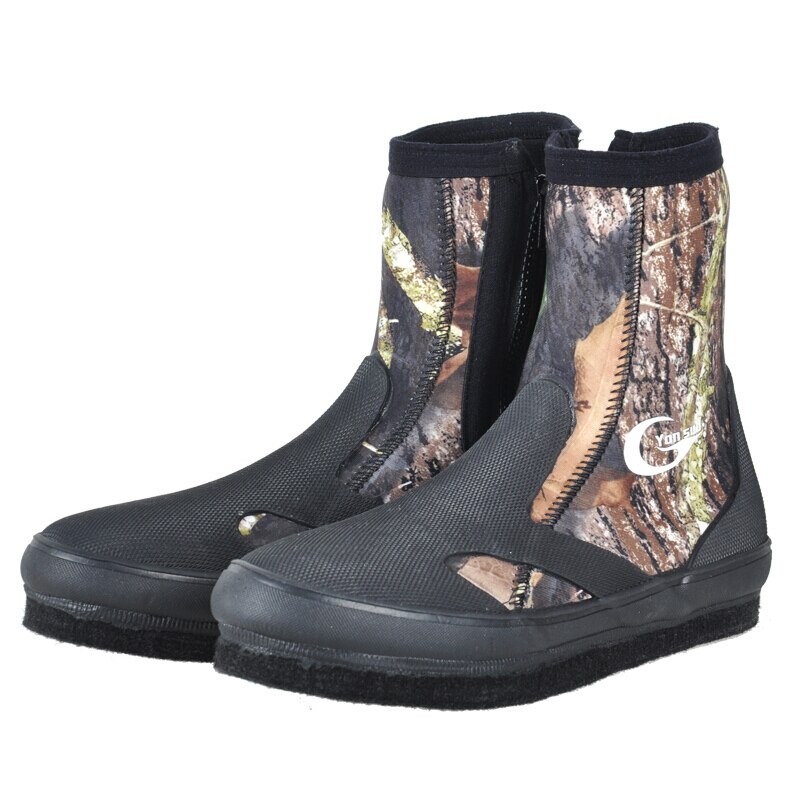 5MM Neopren Tauchen Stiefel Tragen-beständig stromaufwärts Schuhe nicht-Unterhose Angeln Schuhe Tarnung warm Halten Wasser Sport schuhe