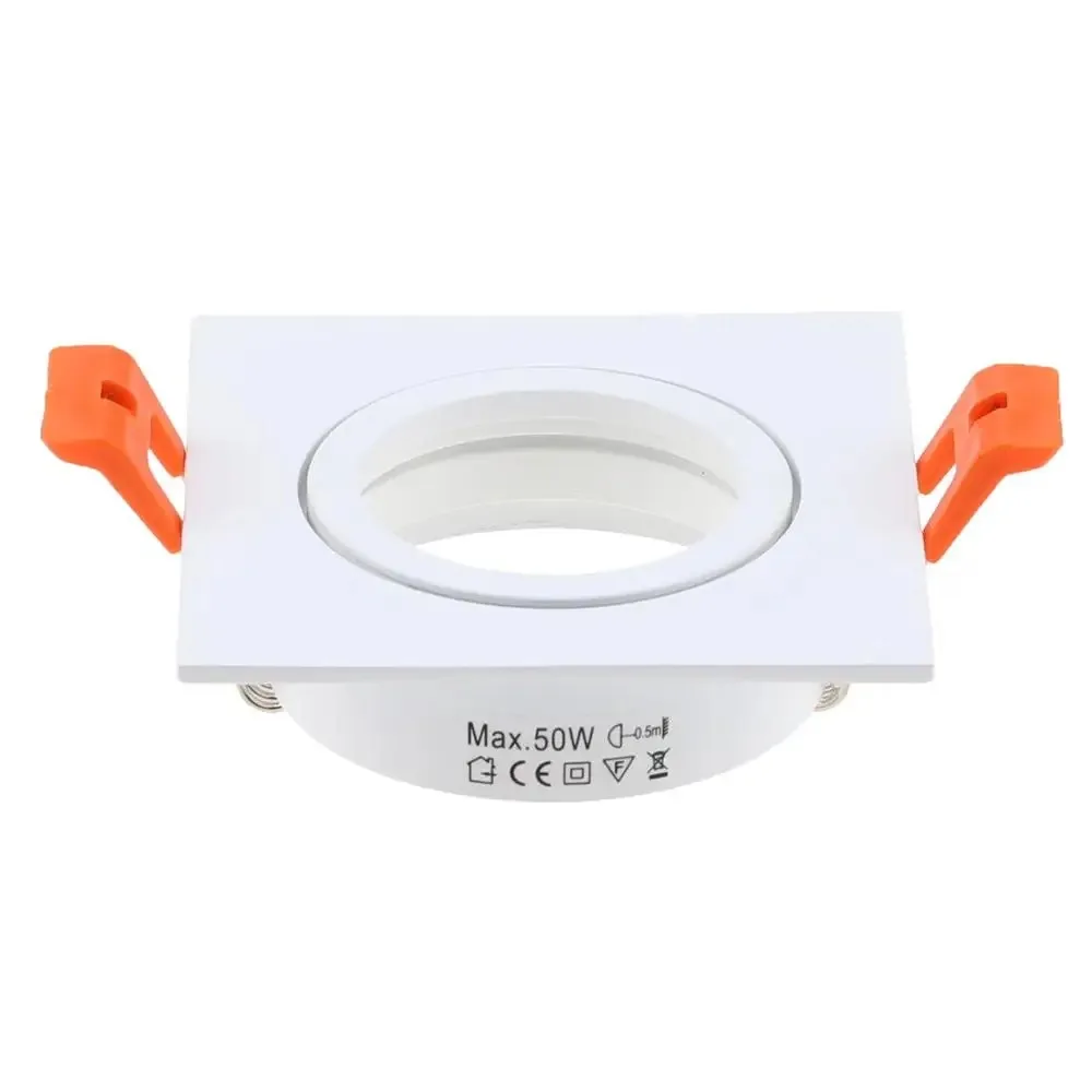 1/10 stk. justerbare aluminiums led indbyggede downlighthus med udskæring til ramme, 65mm gu10 mr16 led loftspotlightarmatur: Mørkeblå / Blå