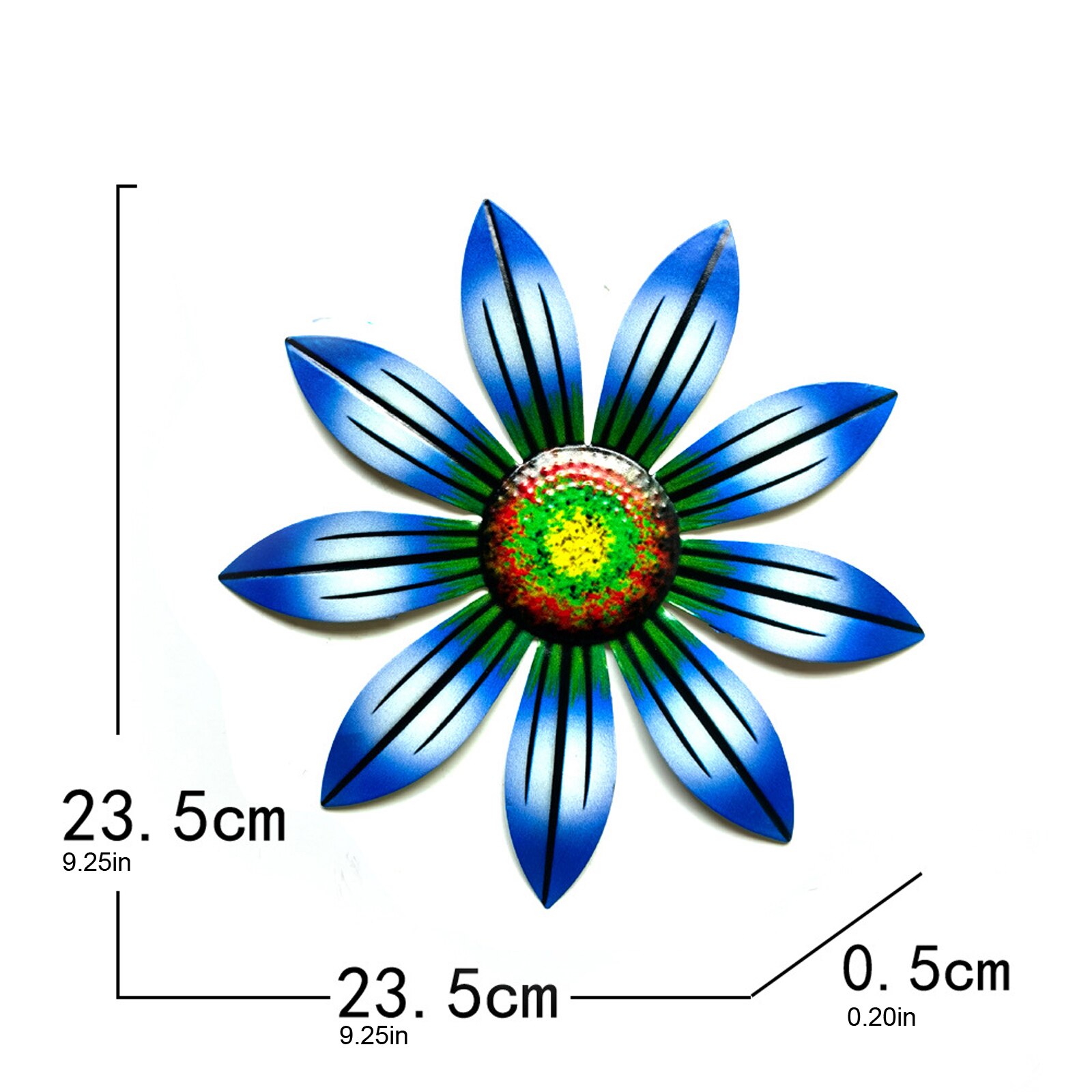 Metal Flower Wall Decor Rustic Floral Wall Art Sculpture for Home Garden Porch Patio Decoration