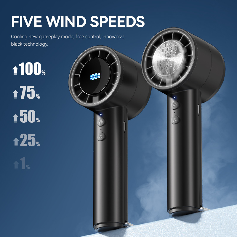 Xiaomi mini Klimatyzator Lodowy Przenośny Akumulatorowy Wentylator z Wyświetlaczem doprowadziło 5 Prędkości Super Chłodzący turbosprężarka Wentylator Podróżny