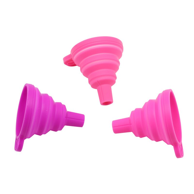1pcs Mini Foldable Funnel Silicone Collapsible Funnel Folding Portable Funnels Be Hung Household Liquid Dispensing Kitchen Tools