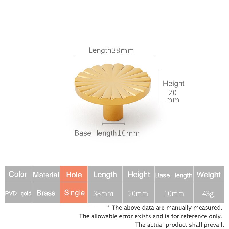 Diy Halfronde Vorm Lade Knoppen Keuken Deurgrepen En Europese Antieke Meubels Sector Kast Goud Messing Trekt: Gold-Dia.38mm