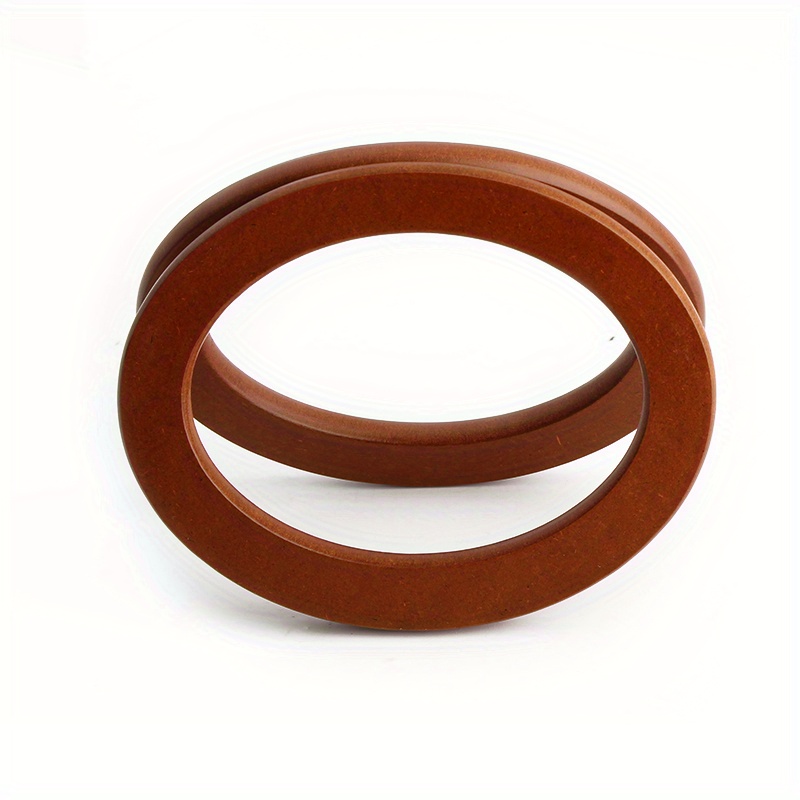 2PCS Oval Holz Geldbörse Griff Ersatz Handgemachte Tasche Handtasche Umhängetasche DIY Handwerk Nähen Zubehör Holzgriff Rahmen