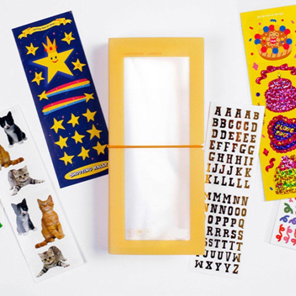 Pegatina de 30 ranuras para almacenamiento, libro de pegatinas, archivador, carpeta, folleto, tarjeta Idol, pegatinas decorativas transparentes, Stora M6W9