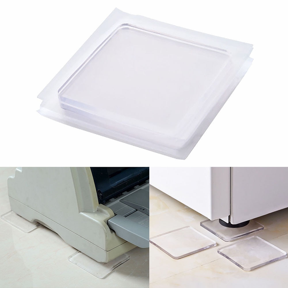 4 Stks/set Mat Transparante Wasmachine Schokabsorberende Niet Giftig Pad Anti Vibration Silicone Portable Antislip