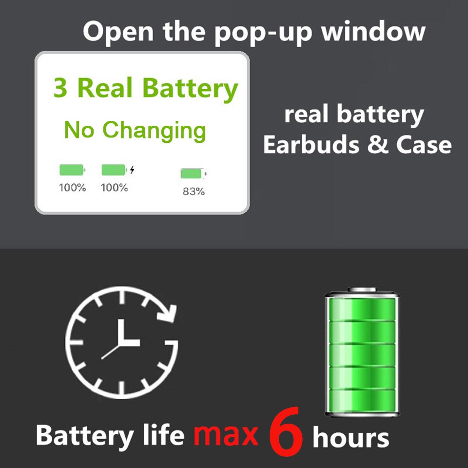 Air Pro 90 80 95 60 Air3 Air4 Air60 TWS Earbuds Wireless Bluetooth 5.2 Earphone Light Sensor Wireless Charging Super Bass Pop-up