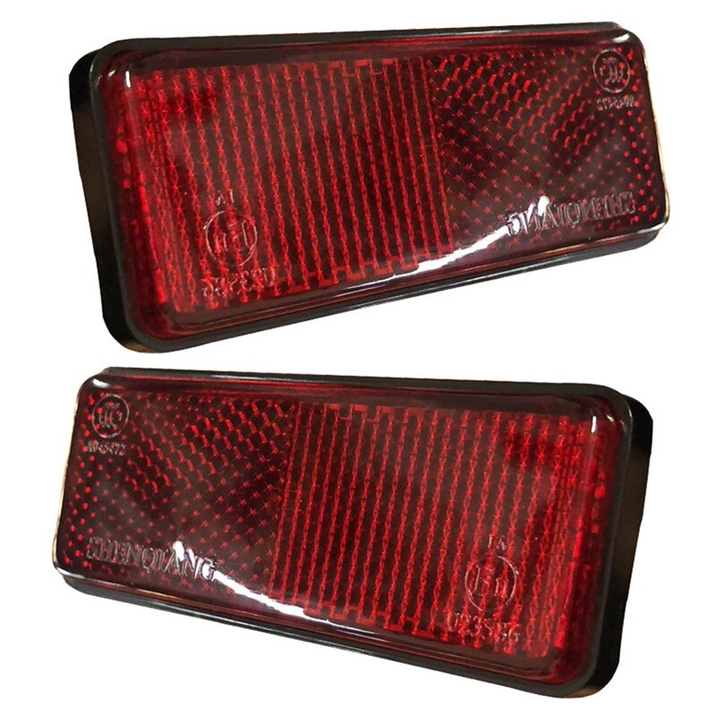 Oblong Red Reflectors Camper Trailer Motorcycle RVs Caravan Automobile Trucks Side Mark Rear/Tail/Signal Parts: Default Title