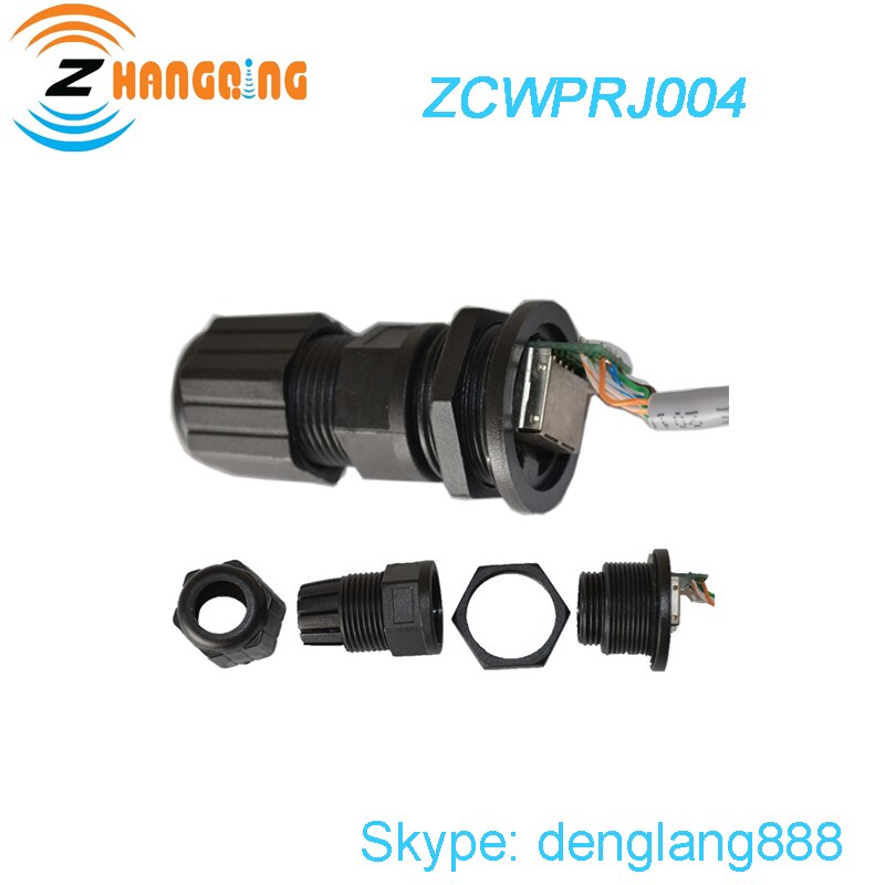 PCB IP67 M25 Ethernet LAN RJ45 Wasserdichten Stecker verdrehte-Paar-Kabel