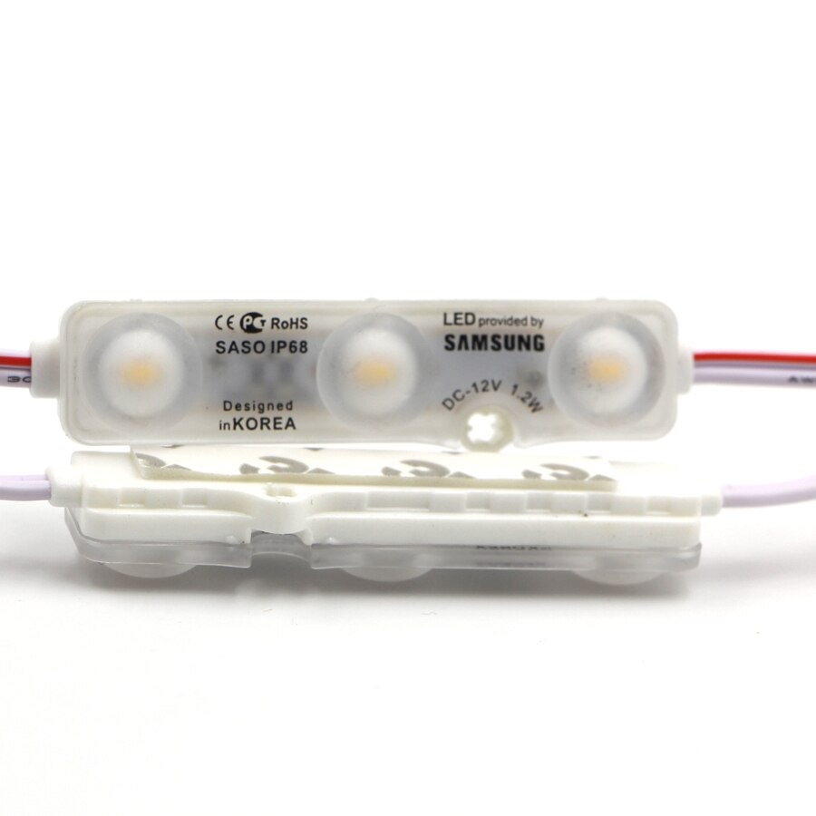 Samsung Chip SMD 5730 3 LED injection led module 12V with lens Waterproof IP68 1.5W white LED sign shop banner Channel Letters