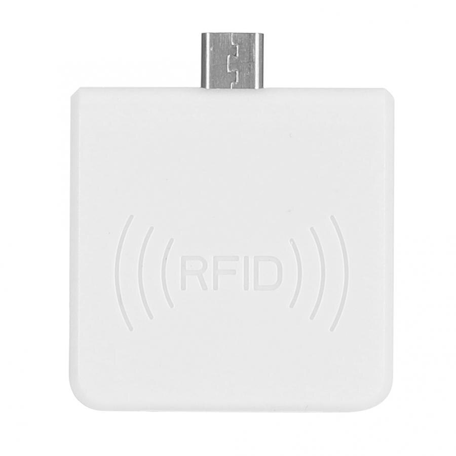 rfid copier Portable Non-Contact IC/NFC Card Reader Adapter Mobile Phone Smart Micro USB Converter rfid copier Card Reader: White