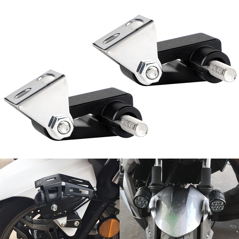 Soporte modificado para motocicleta, foco de luz antiniebla, soporte phare para moto farol de milha, para cafe racer, 1 par