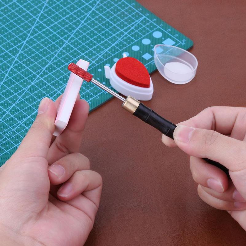 DIY Brass Oil Painting Pen Head Leather Edge Oil Pen Top Edge Dye Pen Applicator Speedy Edge Paint Roller Tool For Leather Craft