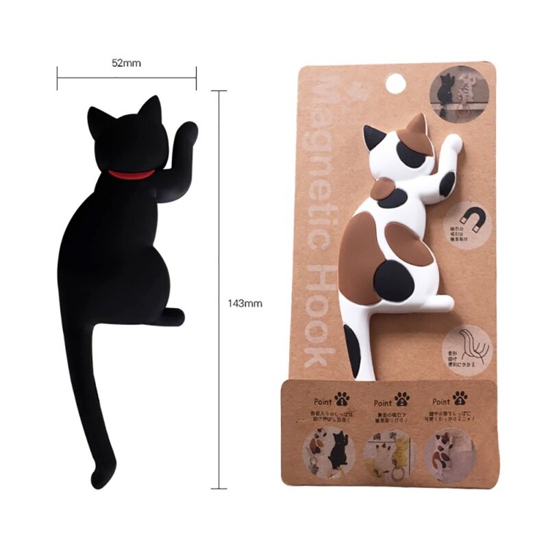 réfrigérateur aimant mignon chat montage mural clés crochet magnétique porte-clés aimant support crochets cintre réfrigérateur porte décor
