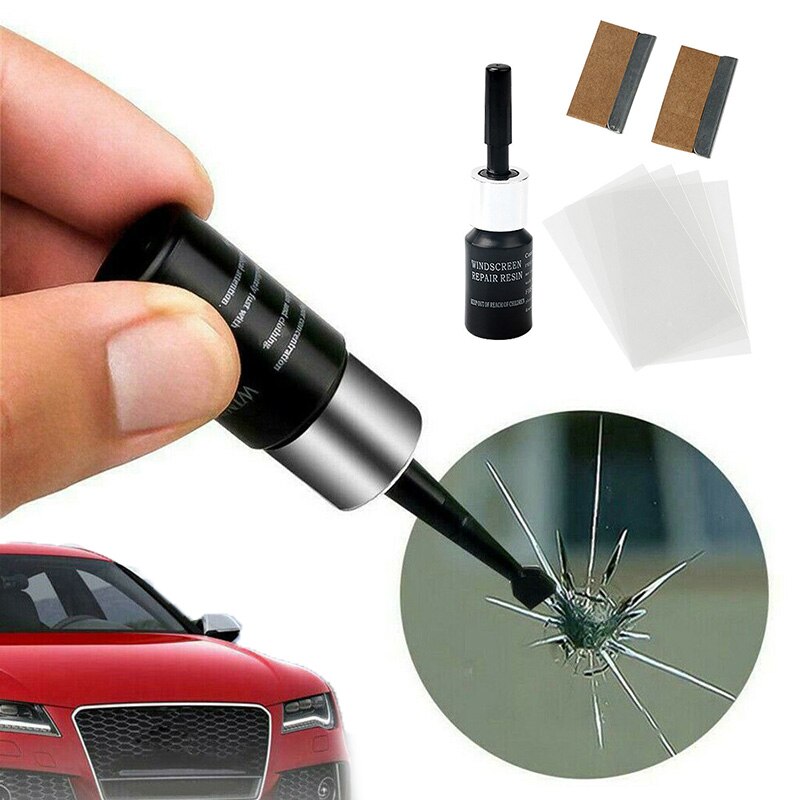 Bilglas nano reparation væske bilrude glas crack chip gendanne værktøjssæt holdbart og praktisk