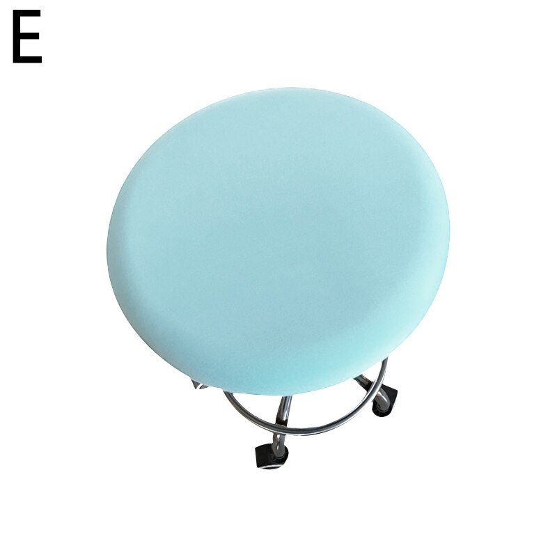 Ronde Stoel Cover Barkruk Cover Elastische Seat Cover Stoel Protector Effen Kleur Thuis Stoel Hoes Spandex Chaircover: E