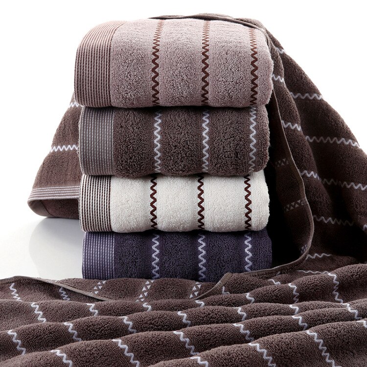 3 Stks/set 100% Katoen streep Mannen Handdoek Set 70*140 cm Badhanddoek voor Volwassen 2 stks 34*74 cm Gezicht Handdoeken badstof Handdoek Set