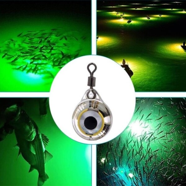 Angeln Lichter Nacht Leuchtstoff glühen LED Unterwasser Nacht Angeln Licht Locken für Zieht Fisch LED Angeln Lieferungen Grün Lig