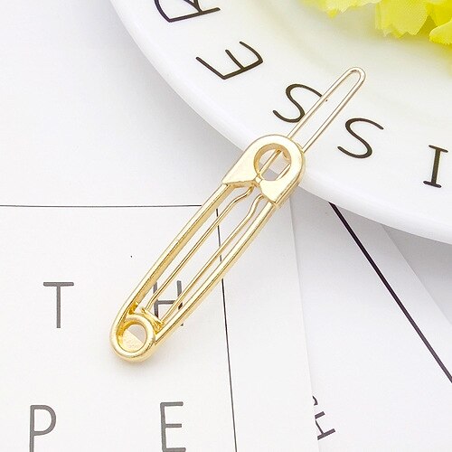 1pcs White Hair Pin Kid Girl Baby Pearl Clip Women Korean Snap Barrette Stick Hair Styling Accessories: f