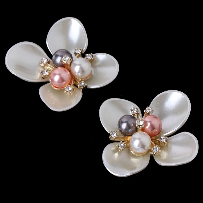 Klv 3.4 Cm Diy Geborduurde Pailletten Kralen Bloem Decoratieve Accessoire Doek Patch Schoen Clips