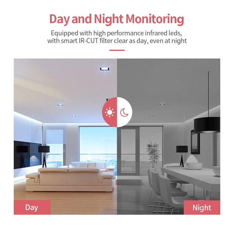INQMEGA – caméra de vidéosurveillance réseau WiFi sans fil, 4mp, avec suivi automatique, moniteur de sécurité à domicile, mignon et