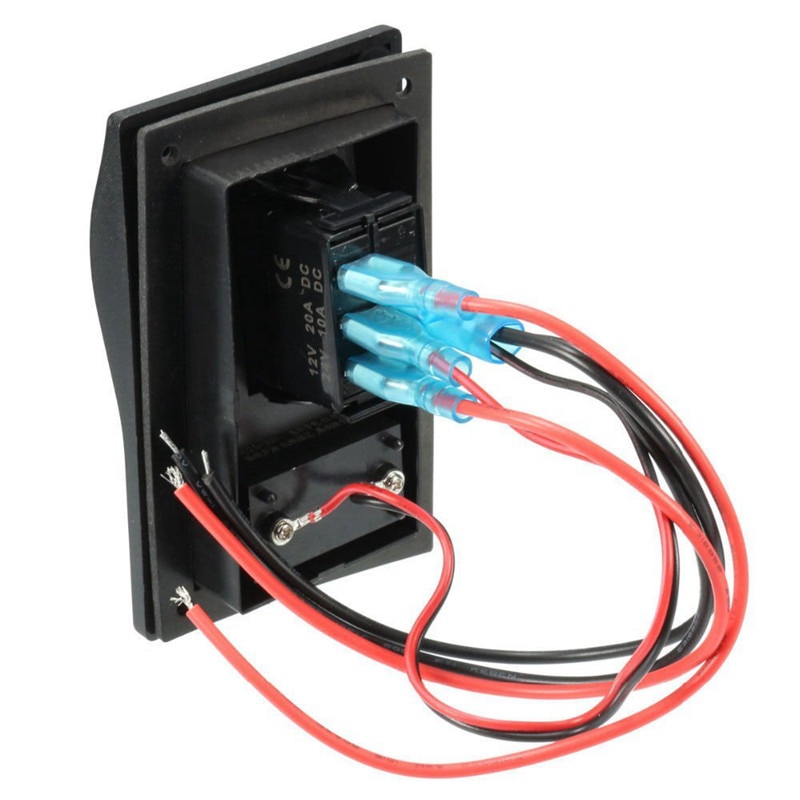 12-24v led dobbelt batteri testpanel vippekontakt bil lastbil marine båd voltmeter 4p on-off-on