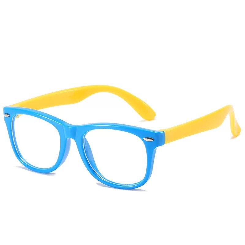 2022 Clear Eyeglasses for Kids Retro Girl and Boy Transparent Eye Glasses Frames Monturas De Lentes Mujer 2102-1: blue