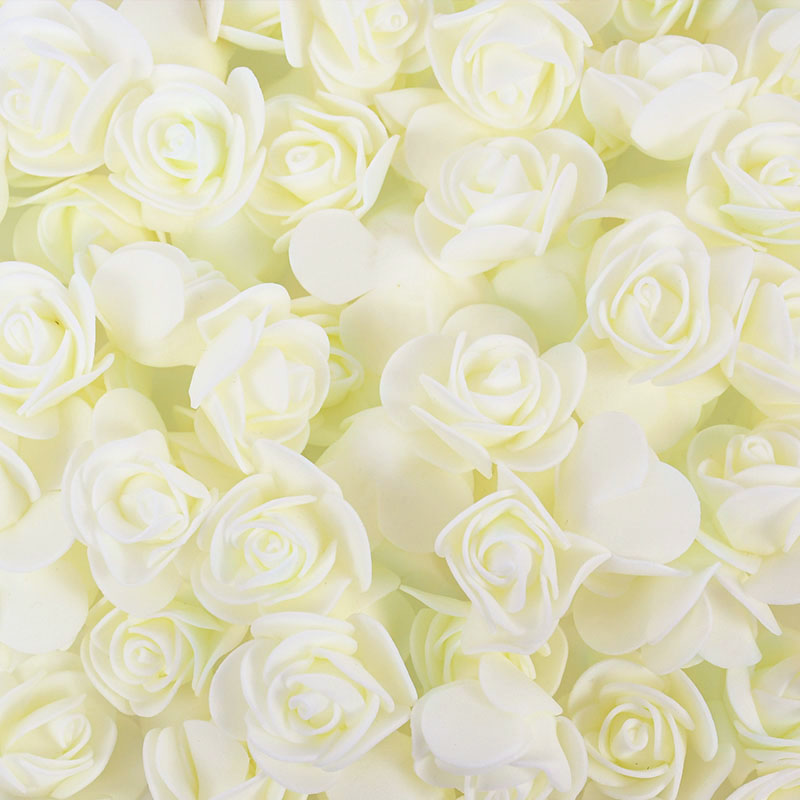 100/300Pcs 3cm Foam Rose Artificial Flowers Head Teddy Bear Roses Handmade DIY Decoration Wedding Valentines Day Home Decor