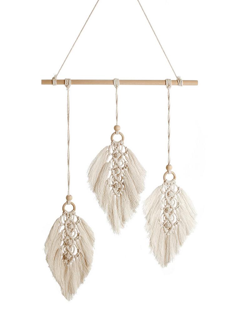 3 Stks/set Nordic Bohemian Hand-Geweven Katoenen Touw Kwastje Wandtapijt Wanddecoratie Macrame Muur Opknoping Decor