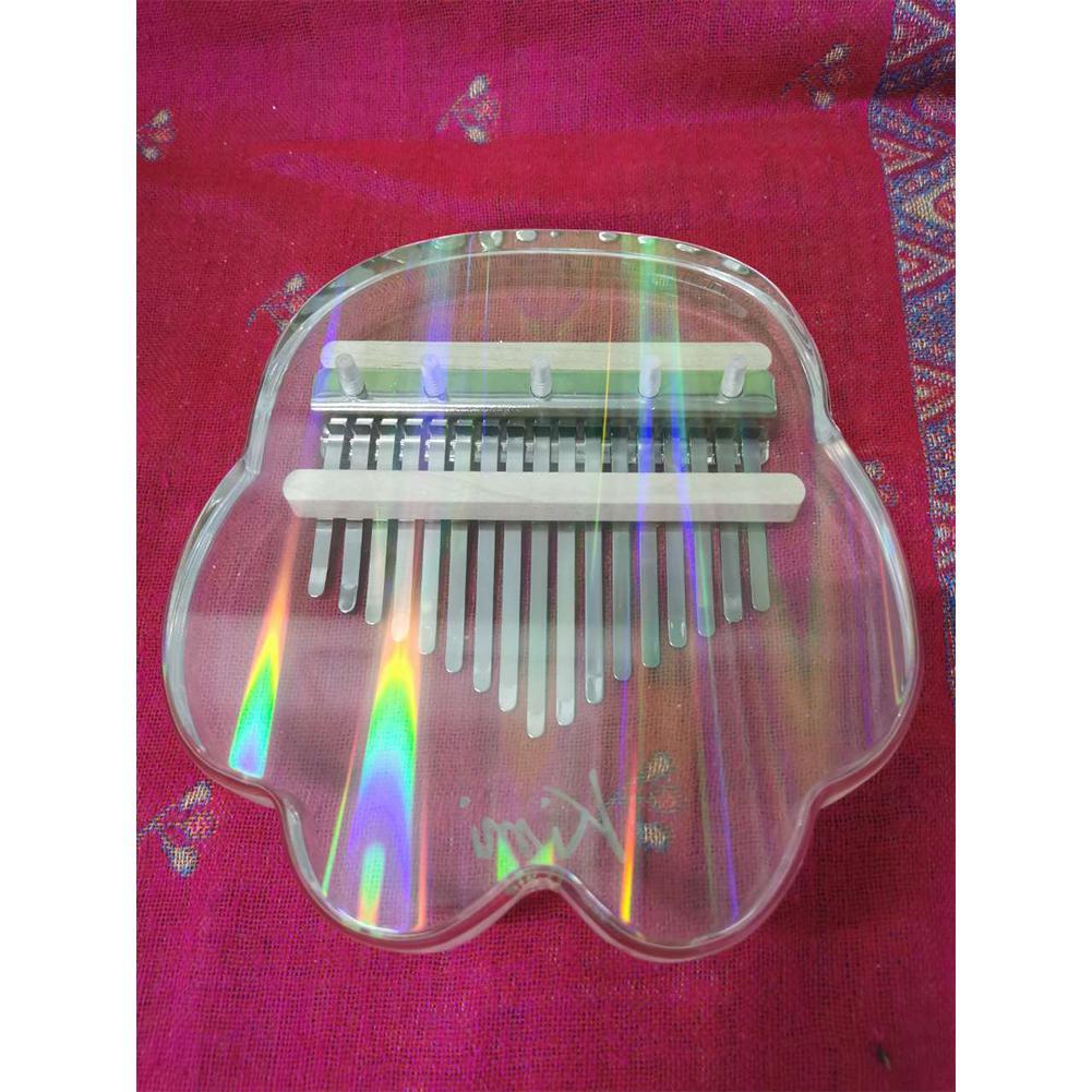 Kalimba Kimi Acrylic 17 Key Transparent Thumb Piano Mbira Sanza with Tuner Hammer Gig Kalimba Finger Keyboard Musical Instrument