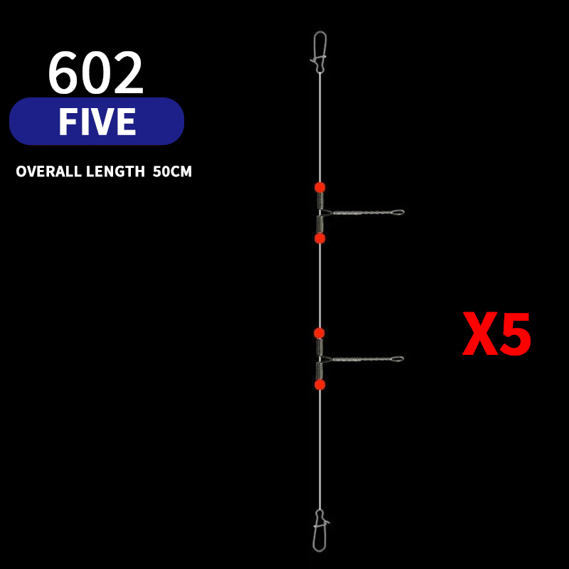 PD Fishing Tackle Sea Fishing Tenpin T-Shape Small Twisted Line Set Freshwater Roadrunner Subline Y-Shape Fishing Bracket: Oro