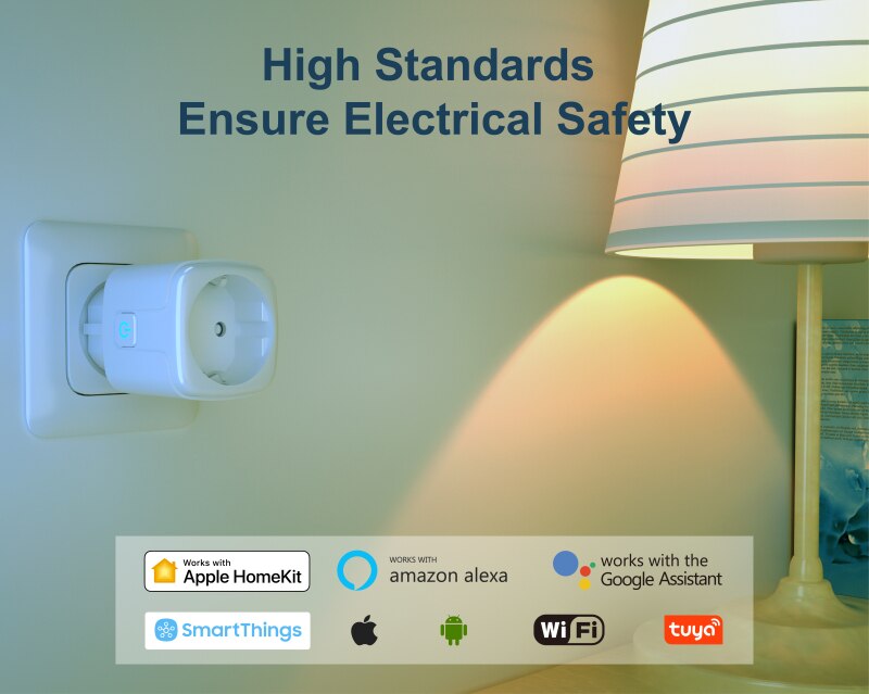 Socket WiFi Smart Socket Alexa Smart Plug 16A Wifi Socket With Alexa Compatible APP Controlled Socket For HomeKit