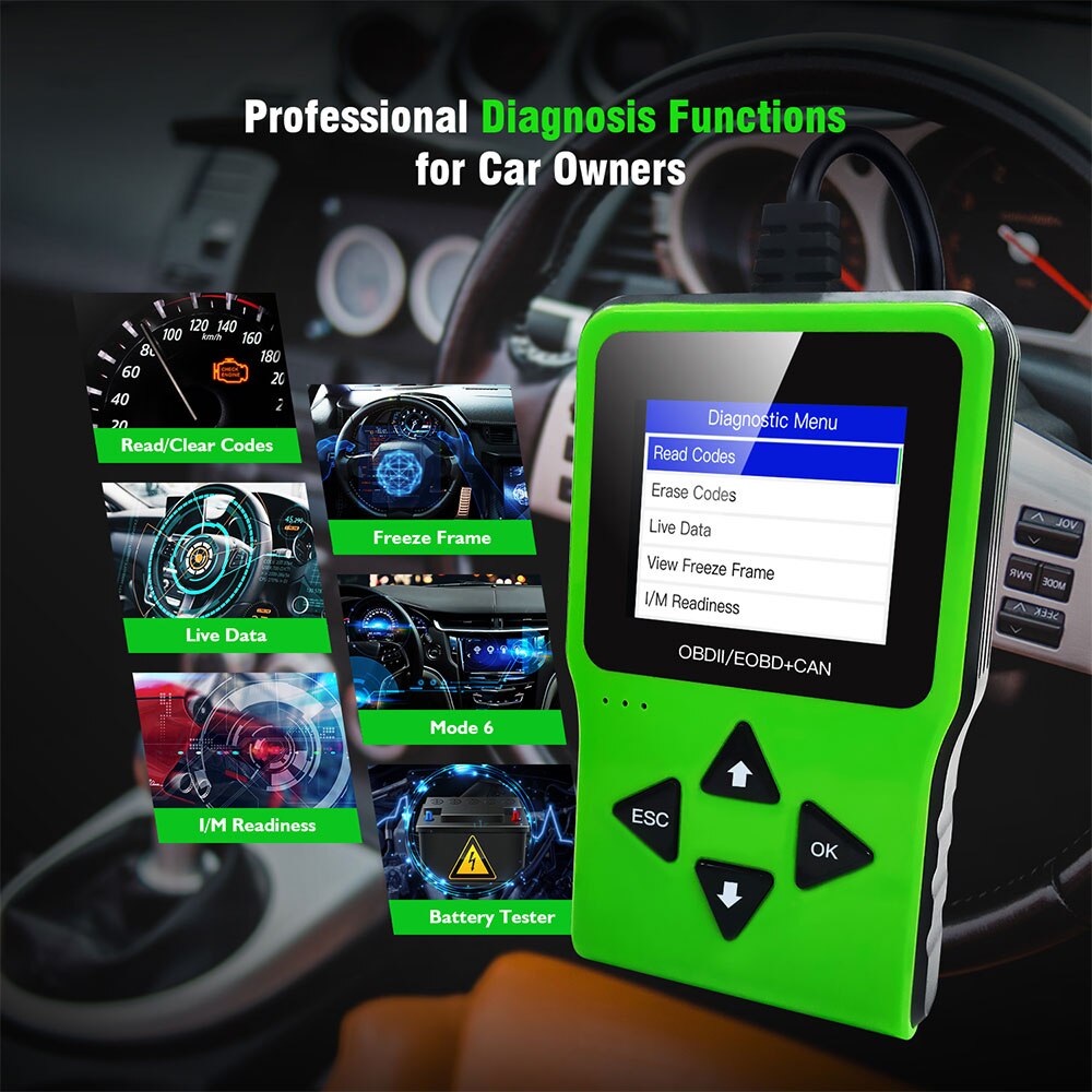 OBD2 Scanner JD317 Car Diagnostic Tool Battery Testing Erase Fault Code Reader Car Detector