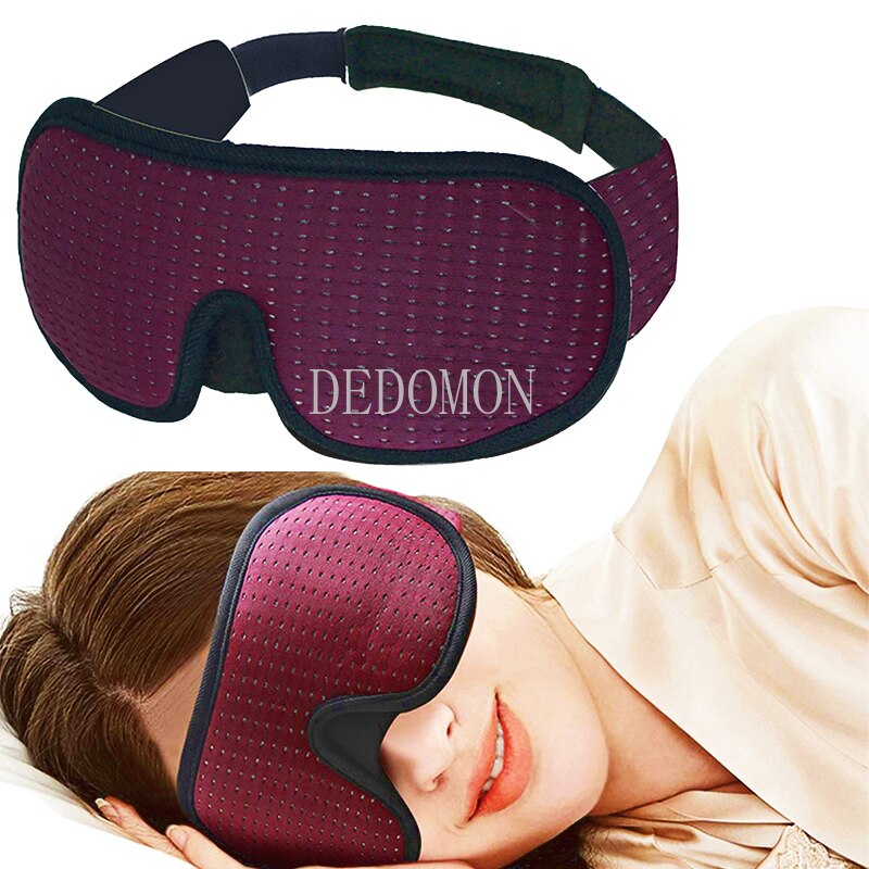 3D Slaapmasker Blokkeren Licht Zachte Gewatteerde Slaap Masker Voor Ogen Slaapmasker Eye Shade Blinddoek Slapen Aid Gezichtsmasker ooglap