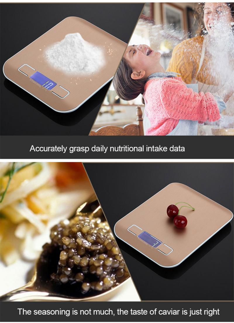 10kg digitale rustfrit stål digital usb køkkenvægte elektronisk præcision mad diæt skala til madlavning bagning måleværktøjer