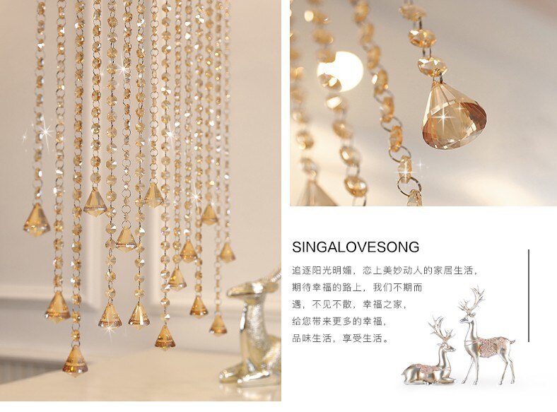 Camal 1/5/10 M Champagne Crystal 14 Mm Achthoekige Kralen String Strengen Garland Kroonluchter Lamp Gordijn Verjaardag wedding Party