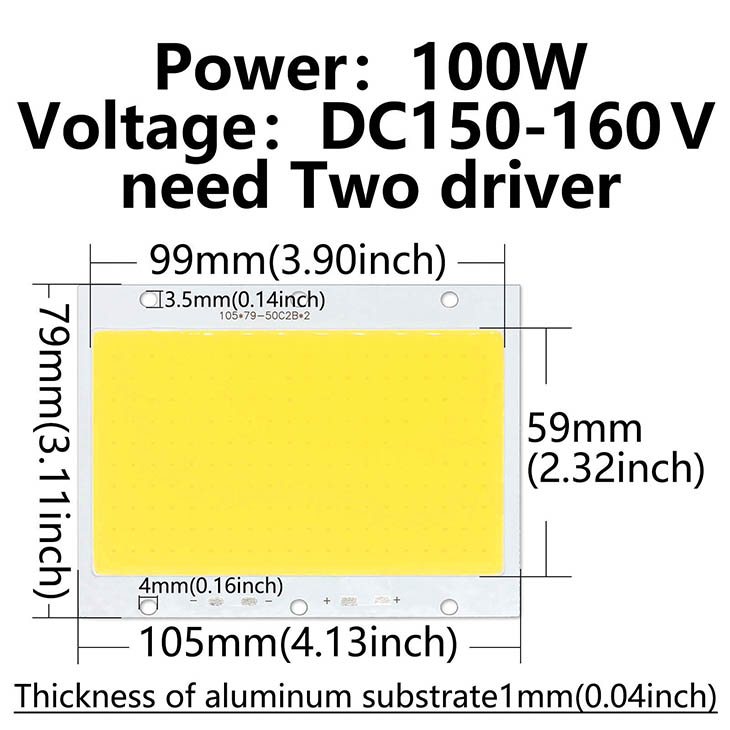 LED Kolben Lampe Perle 10W 20W 30W 50W 100W 150W 200W Flut Tafel Licht LED Birne Strahler draussen Chip Diode Quadratische Lampe Kalt Weiß: Blau