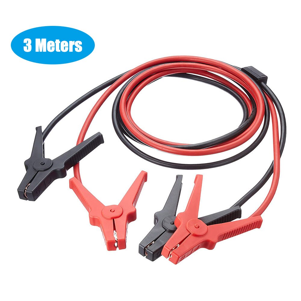 2 stk 1000a 25 ㎡ 4m startkabler bil strømforstærker nødopladning batteri kabel bil batteri jumper booster line kobbertråd: 3m