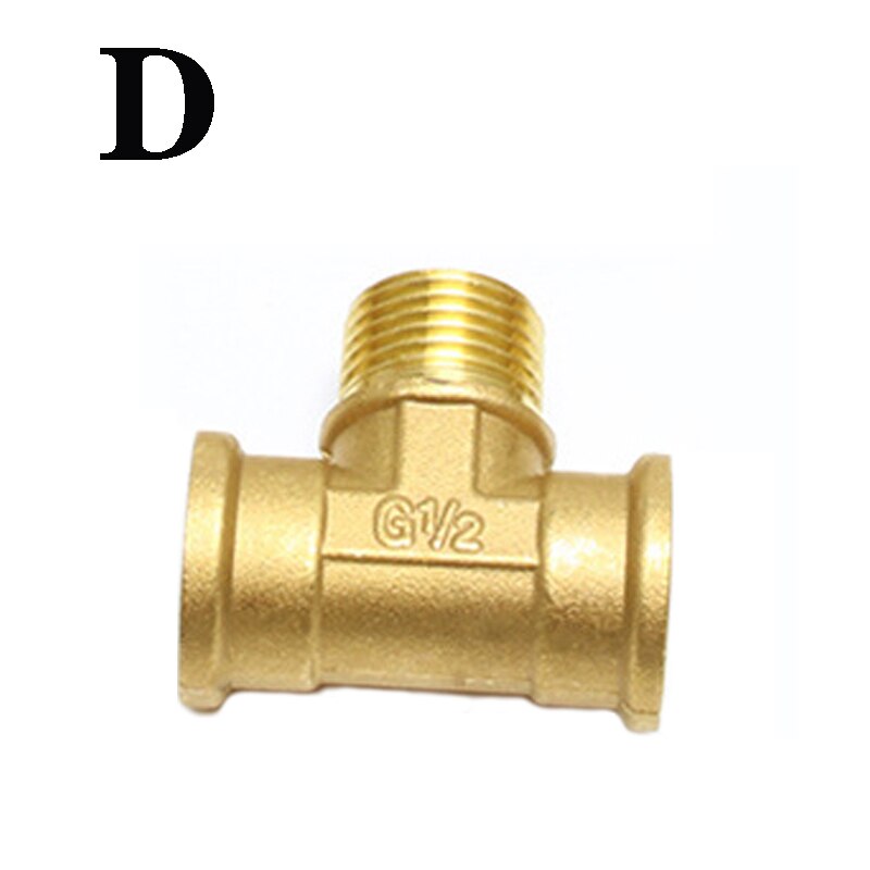 Brass pipe joint water-oil coupler joint adapter internal thread 1/8" 1/4" 3/8" 1/2" bsp type t copper: D / 1/2"