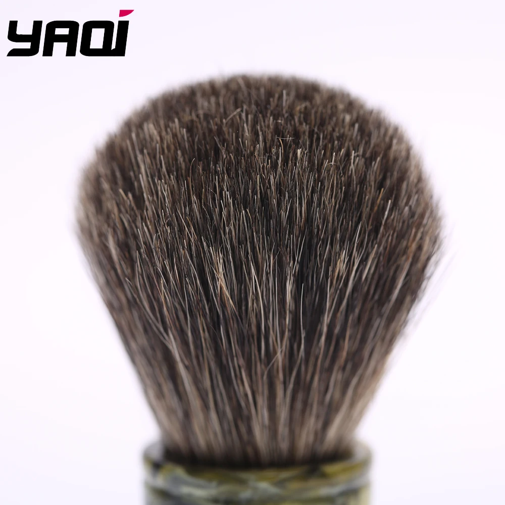 YAQI 22MM Sagrada Familia blaireau cheveux résine poignée hommes humide rasage brosses Portable rasage brosse rasage mousse brosse