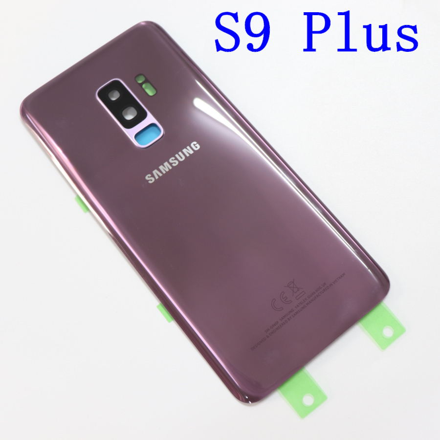 Samsung Della Copertura Posteriore Della Batteria per Samsung Galaxy S9 Più S9 + G965 SM-G965F G965FD S9 G960 SM-G960F G960FD Posteriore Posteriore cassa di Vetro: S9 Plus purple