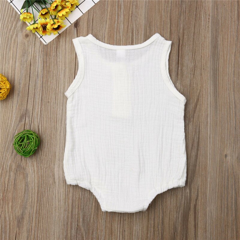 Infants Baby Boy Girl Button Bodysuit Jumpsuit Summer Clothes Set