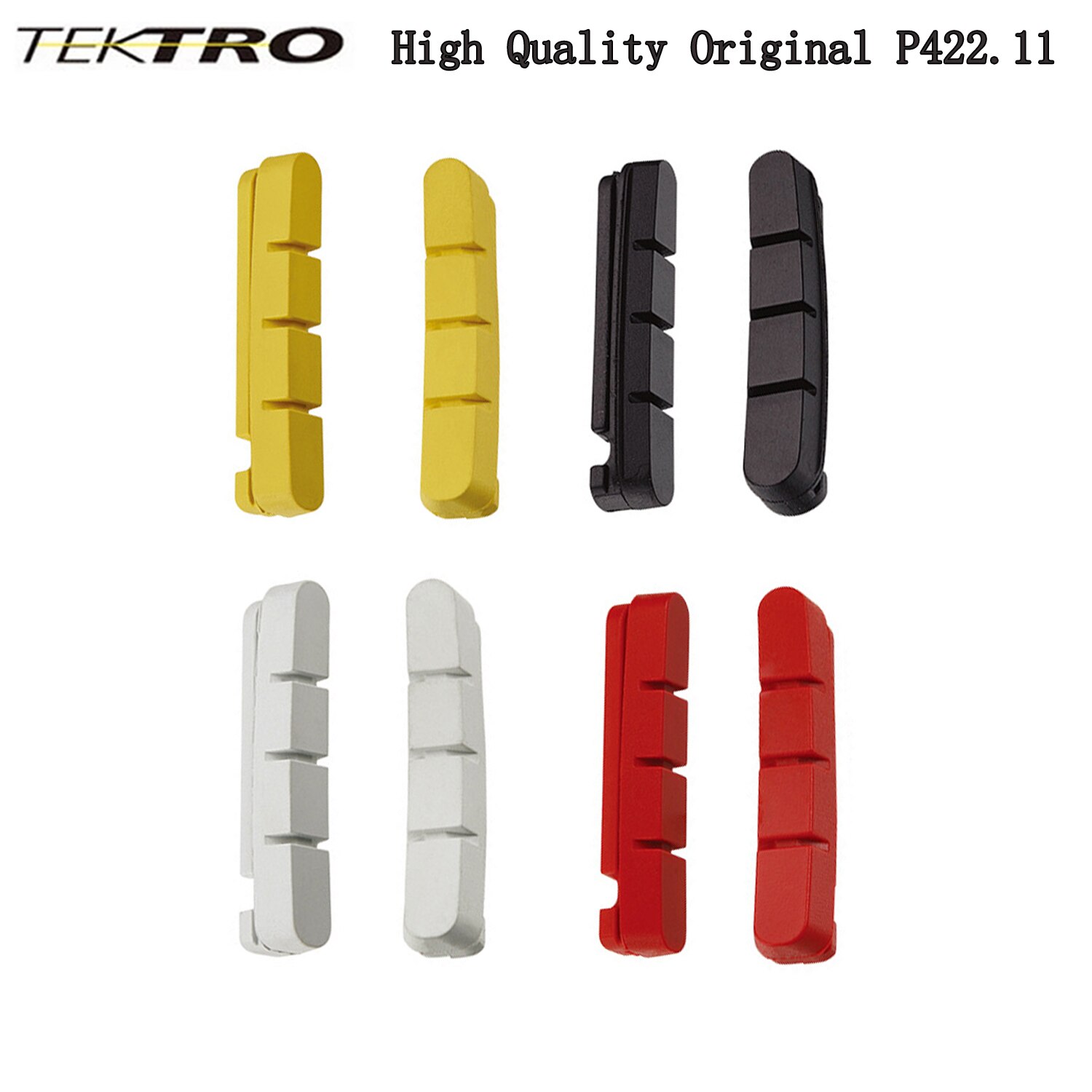 TEKTRO P422.11 patins de frein de vélo de route pour jante en aluminium chaussures de frein en caoutchouc remplacement C étriers bloc de Dissipation thermique