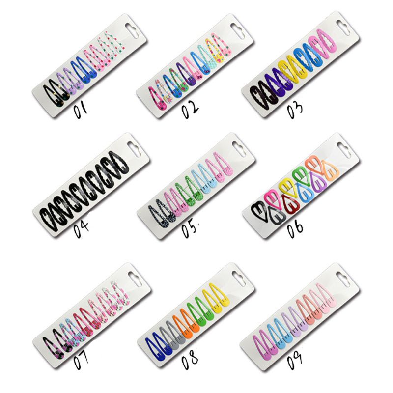 10 PCS Lovely Hart Soort Metalen Candy Kleur Meisjes Haarspelden Haar Clip Kinderen Hoofddeksels Kinderen Accessoires Baby BB Clips