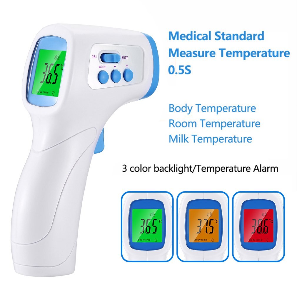 Berøringsfri infrarød pande termometer til feber kropstermometer og overfladetermometer 2 in 1 dual mode termometer